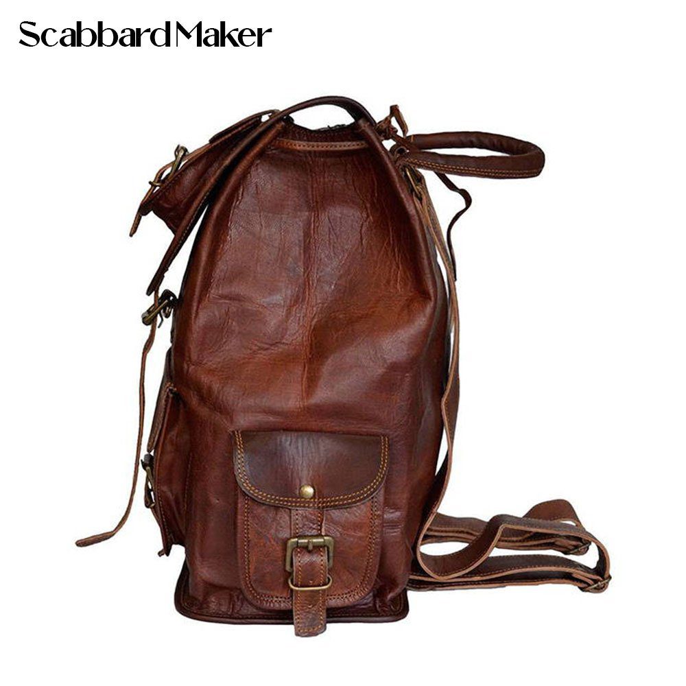 The Rucksack Genuine Leather Backpack.