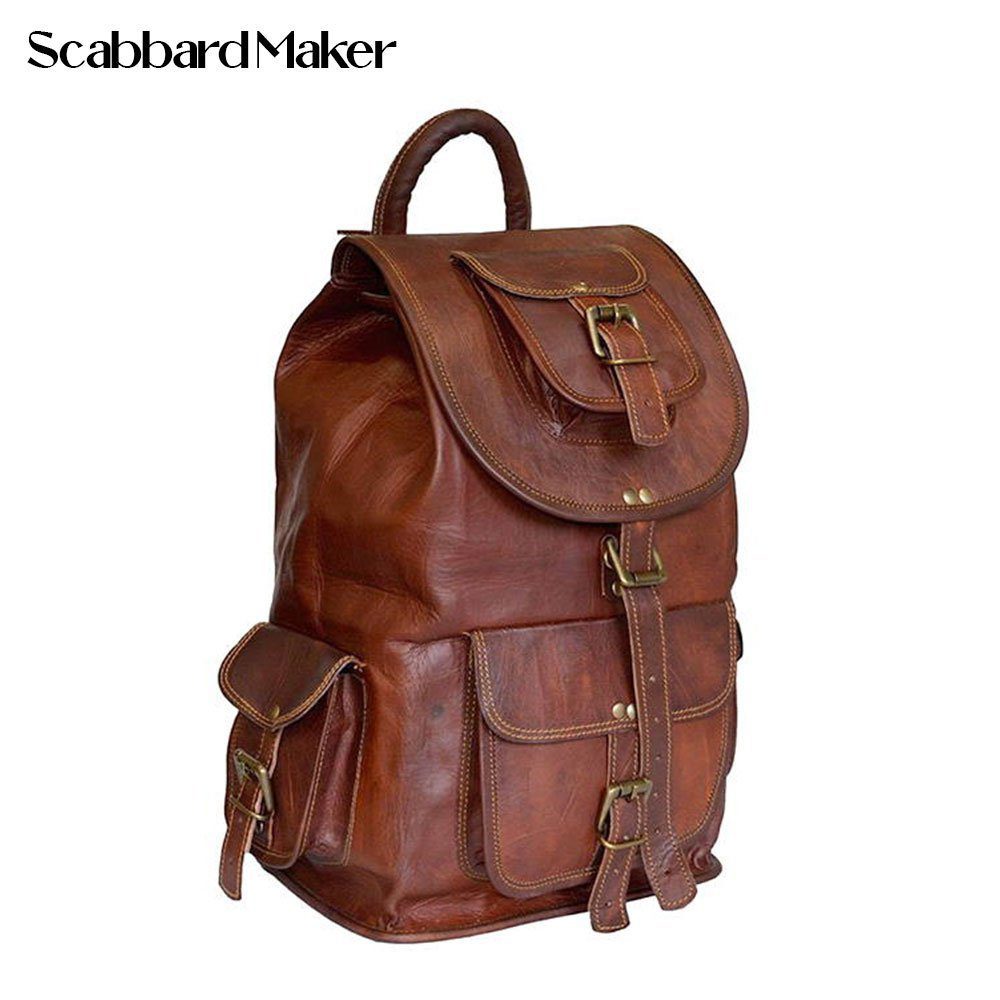 The Rucksack Genuine Leather Backpack.