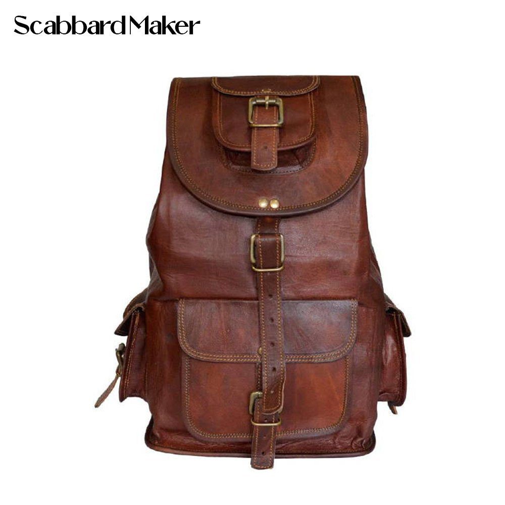 The Rucksack Genuine Leather Backpack.