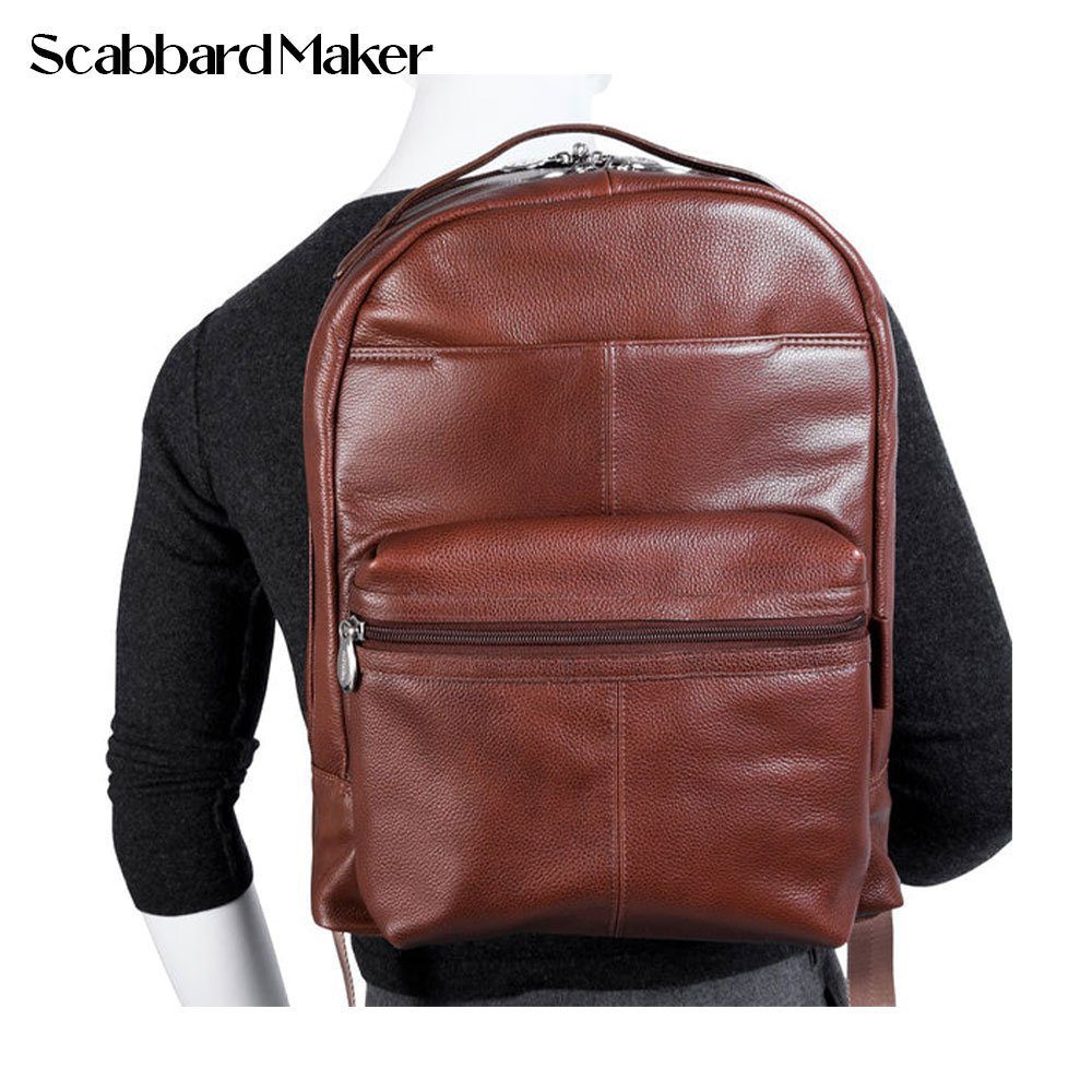 The Parker Genuine Leather Backpack.