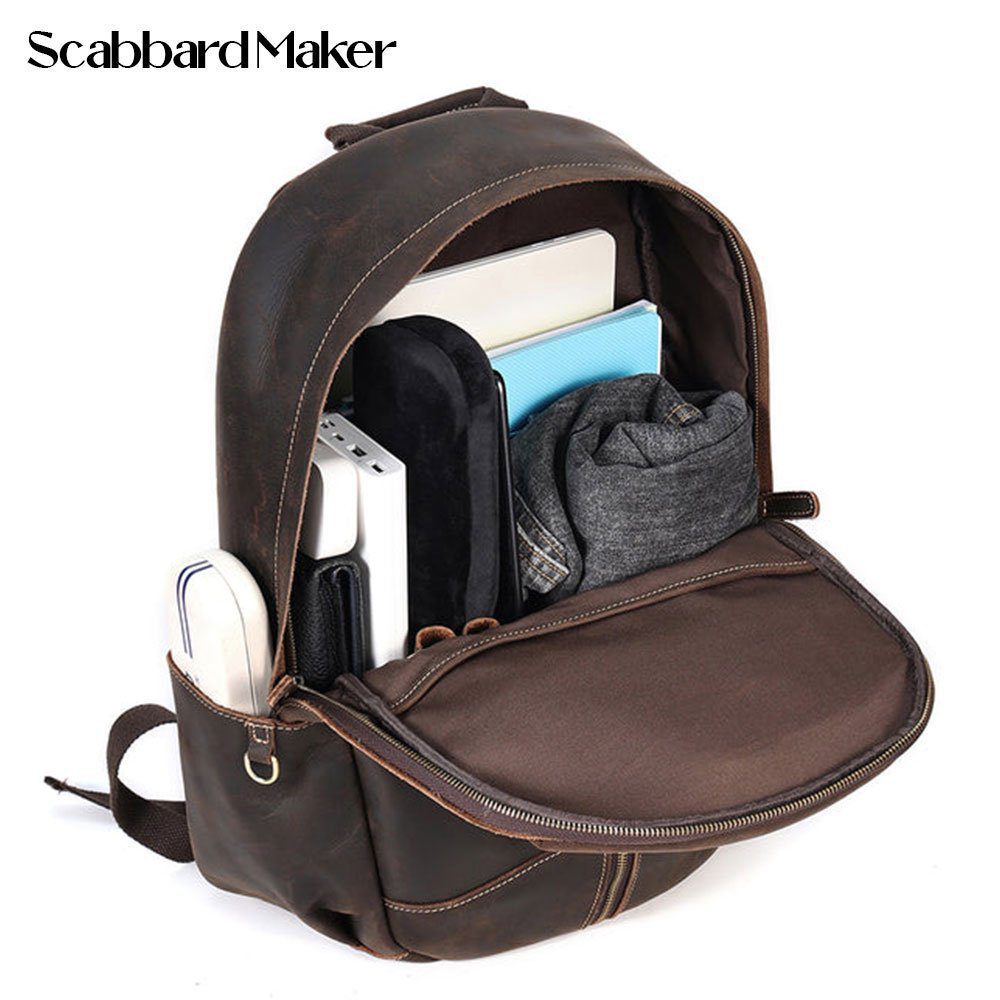 The Sector Genuine Leather Backpack.