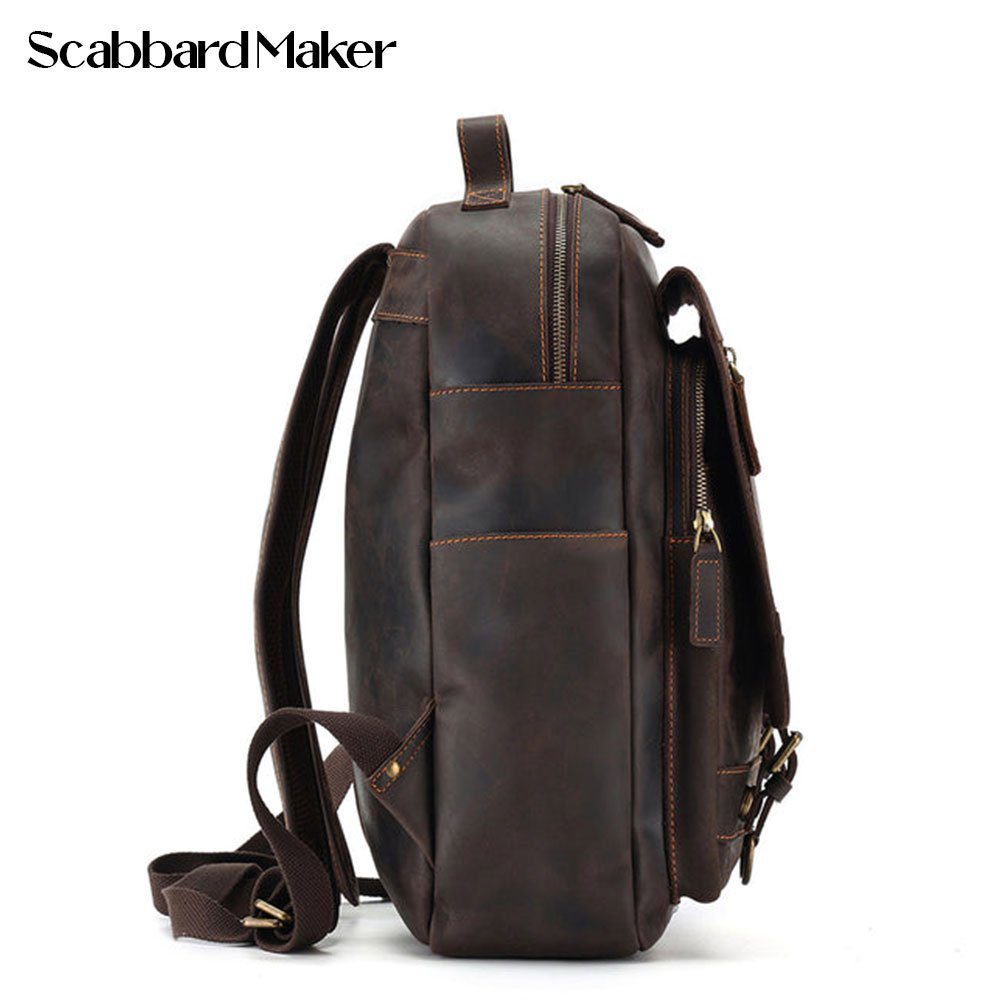 The Flap pack Genuine Leather Backpack.