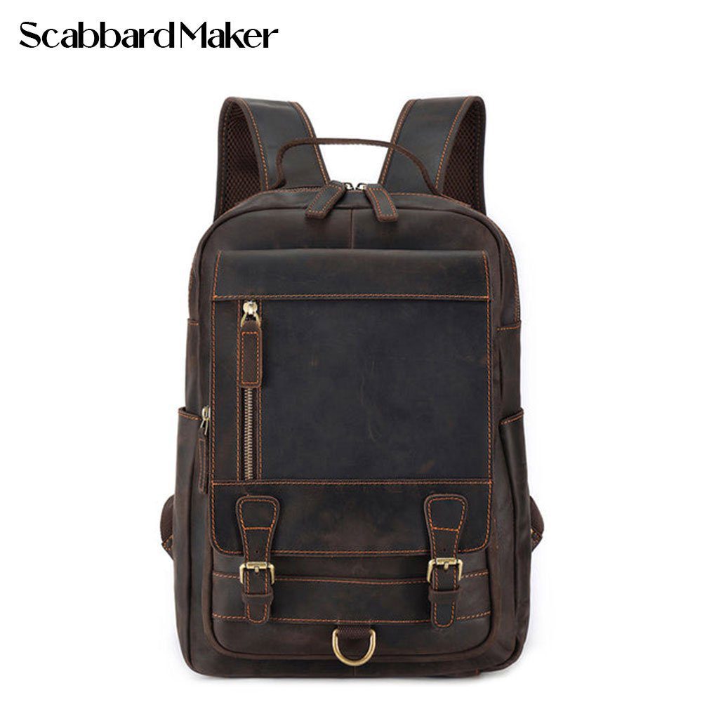 The Flap pack Genuine Leather Backpack.