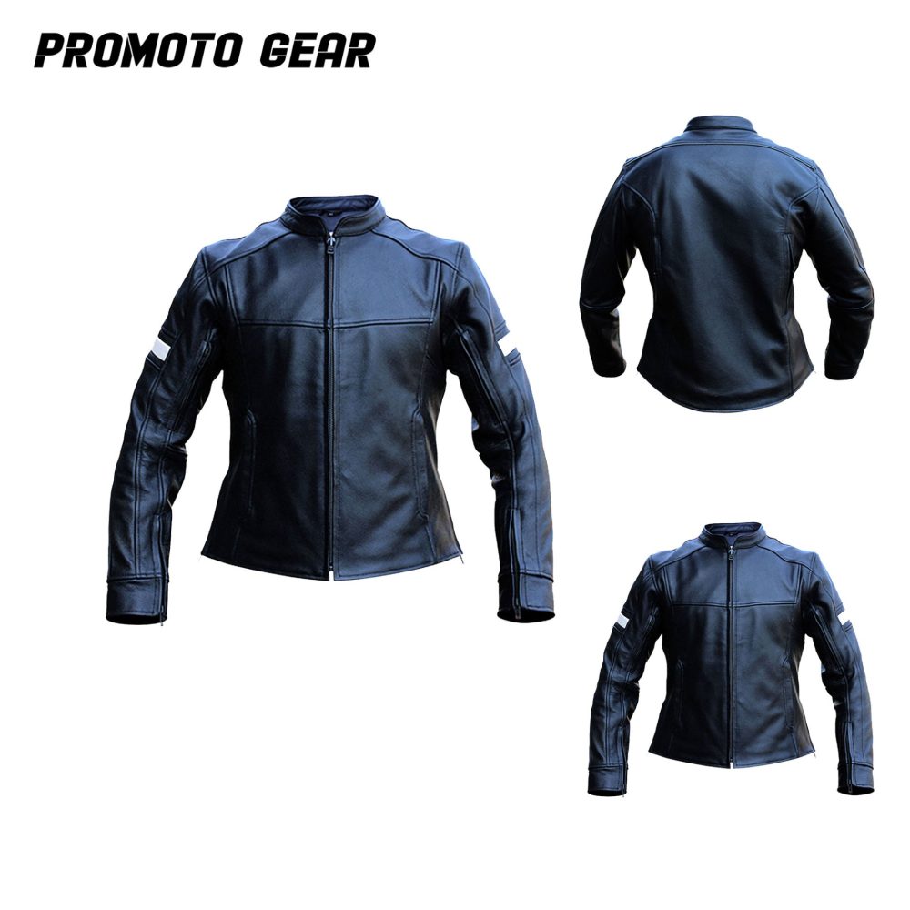 Promoto Gear® Women’s Genuine Black Leather Jacket