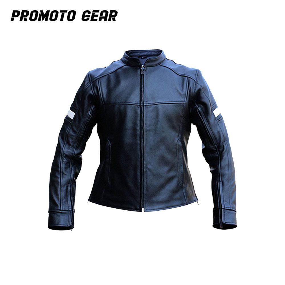 Promoto Gear® Women’s Genuine Black Leather Jacket