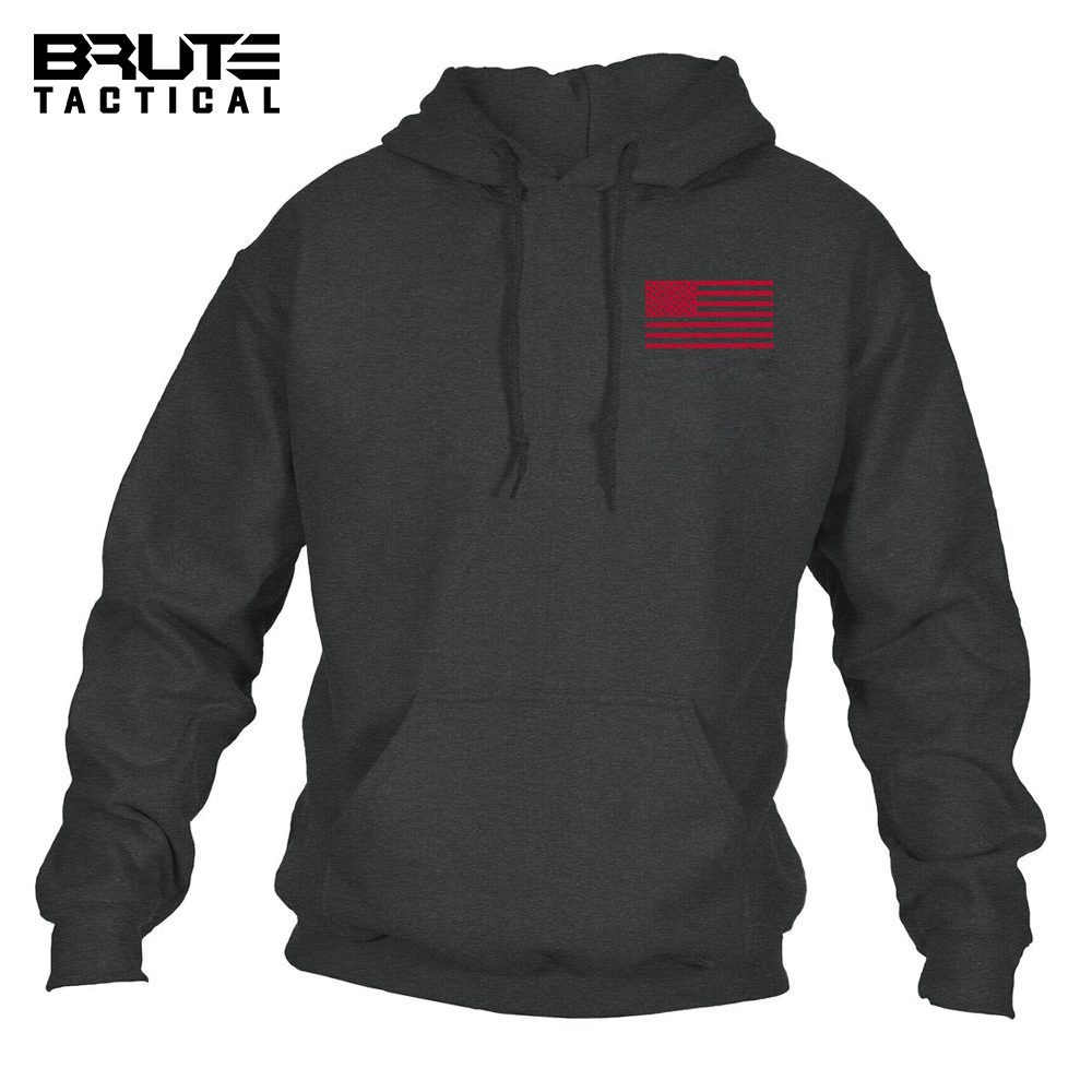 Red-Blood Blue Collar Hoodie - Dark Heather