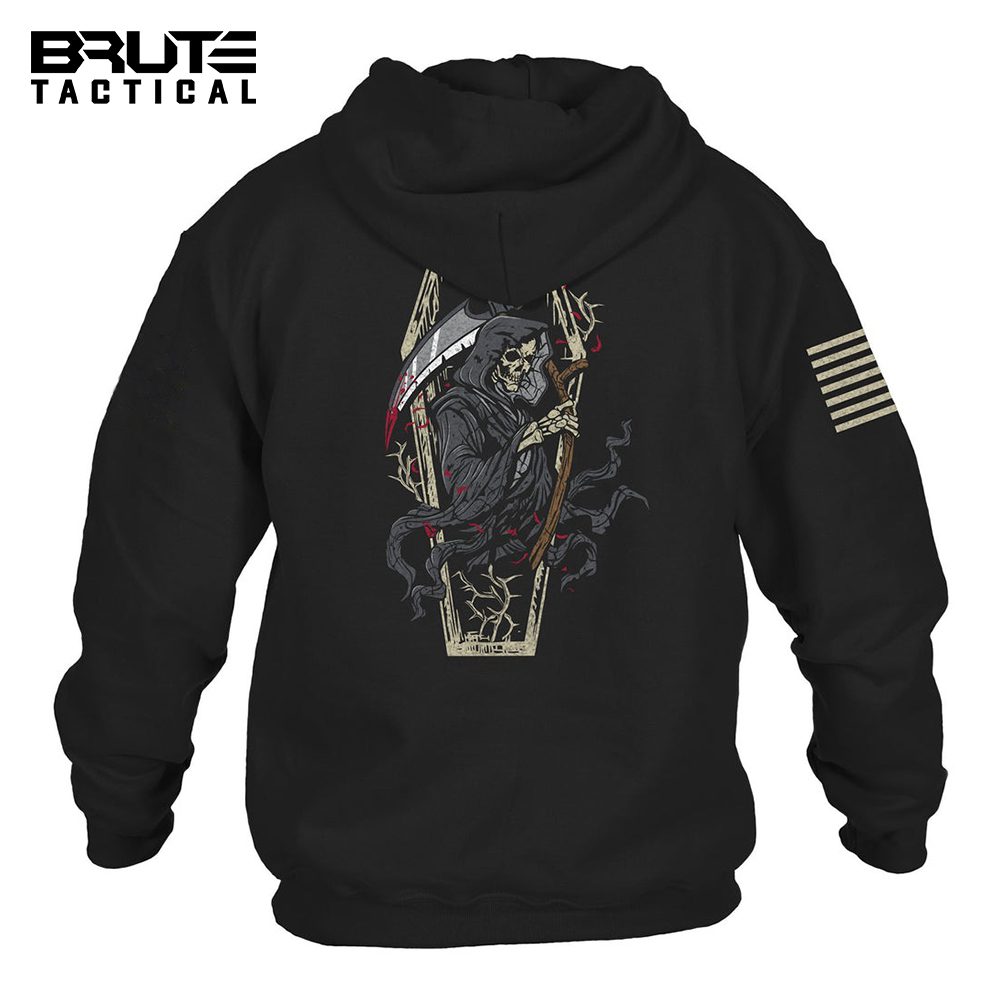 Embrace Freedom with the Grim Reaper Hoodie in Black