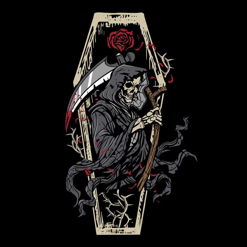 Embrace Freedom with the Grim Reaper Hoodie in Black