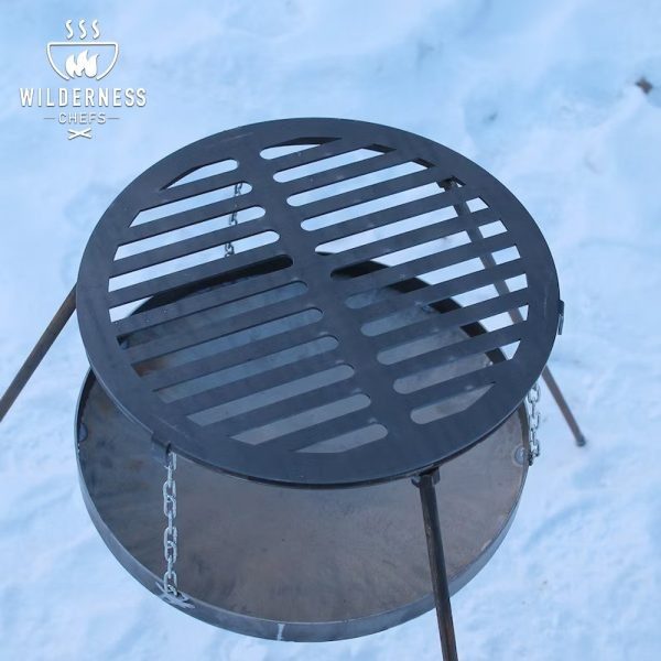 Steel Grill Grate, Round Grille Grate Campfire Outdoor Patio BBQ