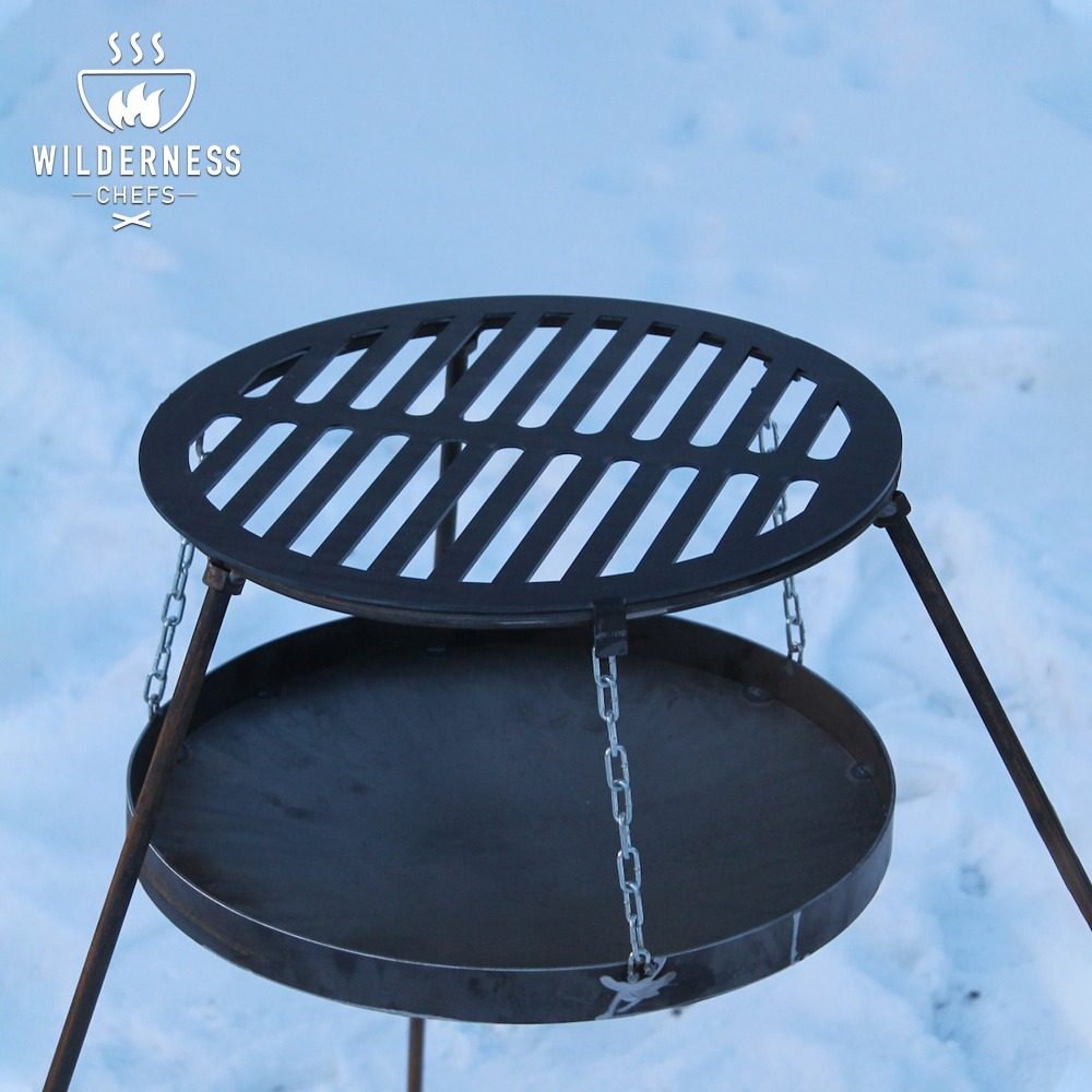 Steel Grill Grate, Round Grille Grate Campfire Outdoor Patio BBQ