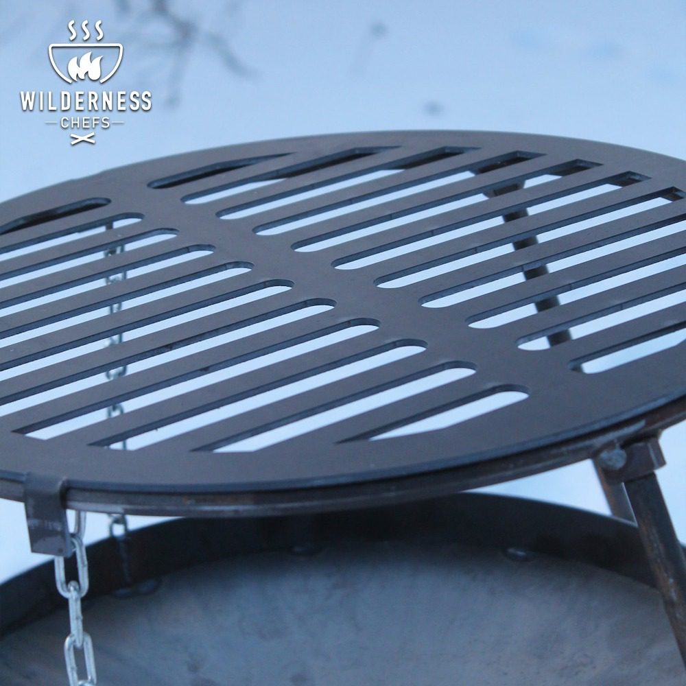 Steel Grill Grate, Round Grille Grate Campfire Outdoor Patio BBQ