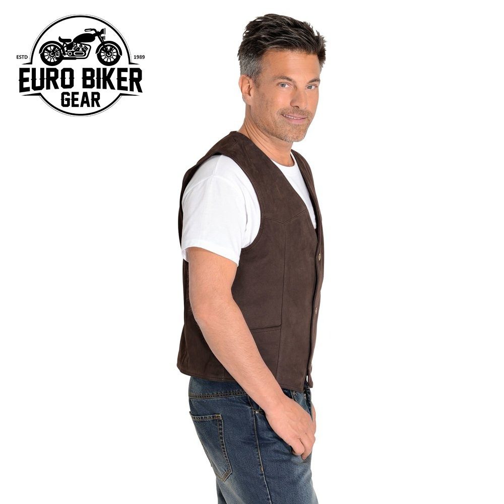 Euro Biker Gear Highway Nubuck Vest