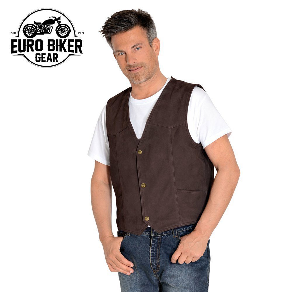 Euro Biker Gear Highway Nubuck Vest