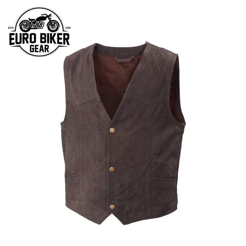 Euro Biker Gear Highway Nubuck Vest