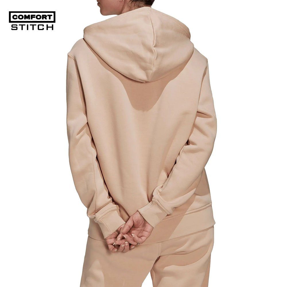 Comfort Stitch Cotton-Blend Fleece Hoodie in Beige