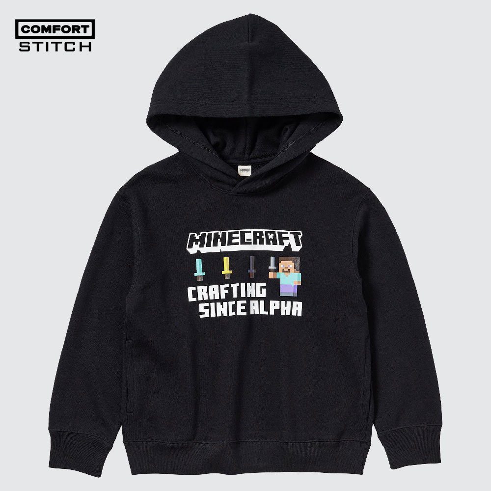 Minecraft Graphic Black Sweat Hoodie