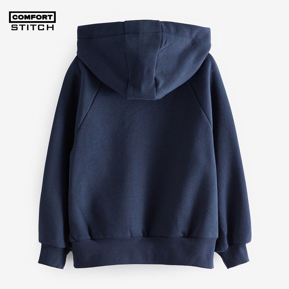 Premium Kids Navy Blue Hoodie with Rainbow Star Embroidery