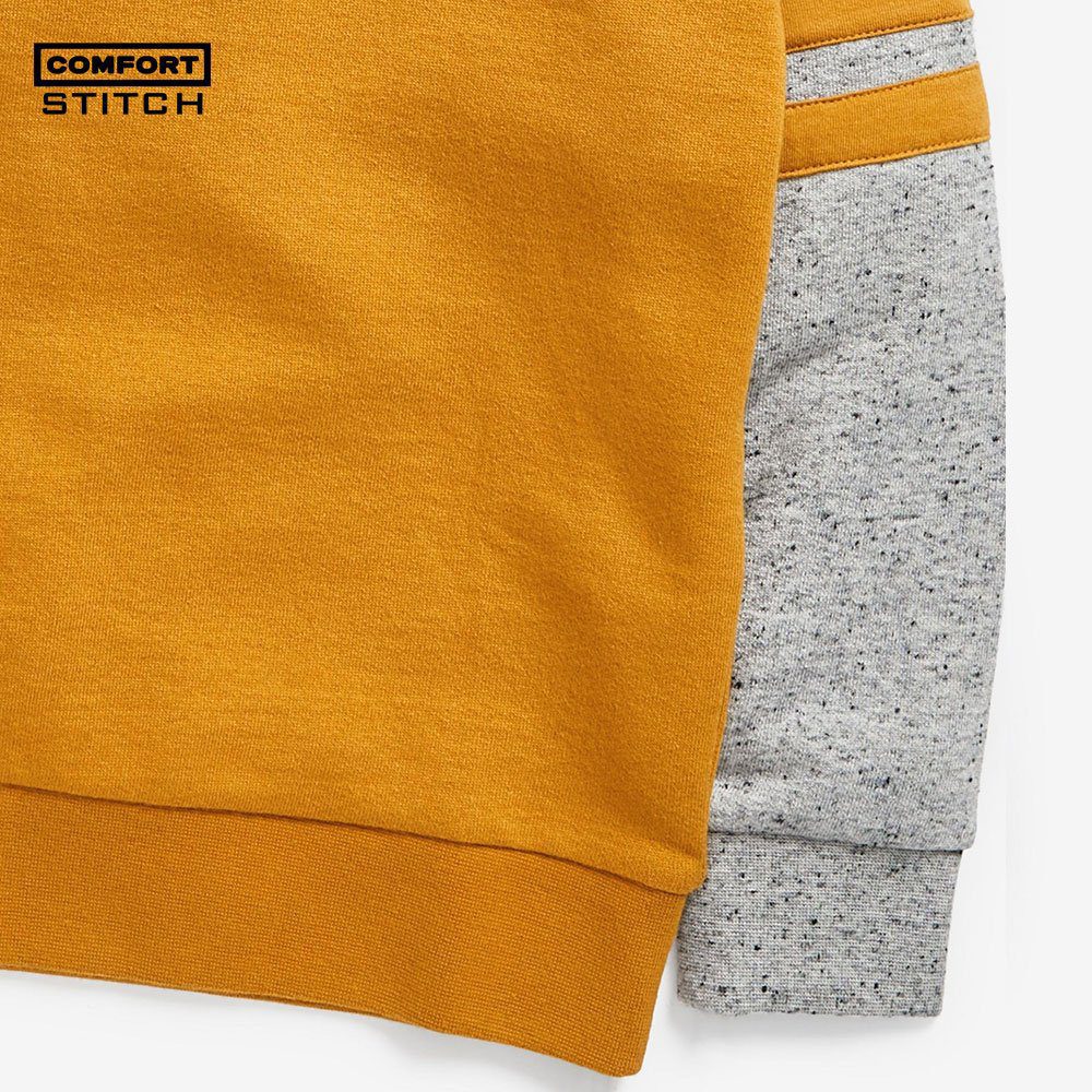 Pullover Long-Sleeve Colourblock Midweight Hoodie