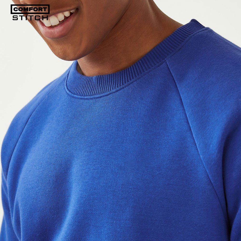 Comfort Stitch Cobalt Blue Crew-Neck Sweatshirt