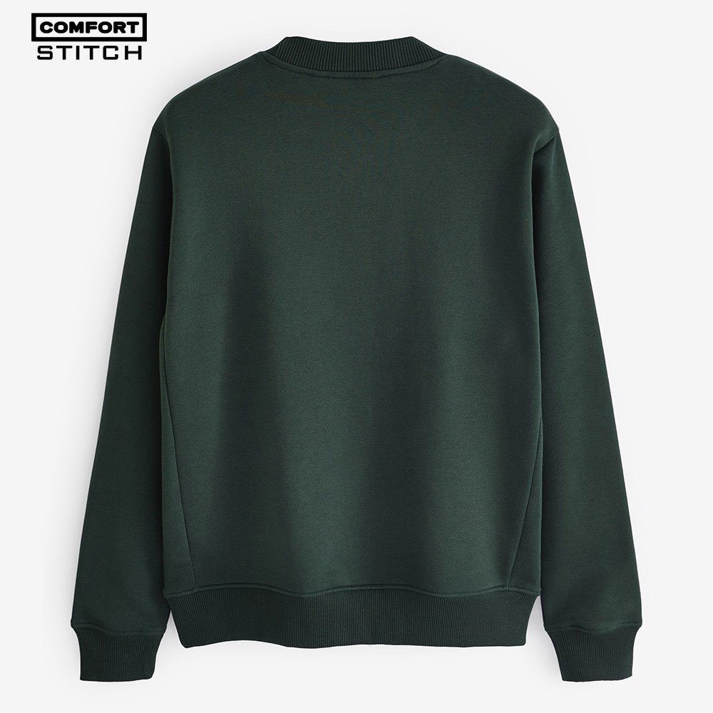 Men's Cotton Sweatshirt in Dark Green