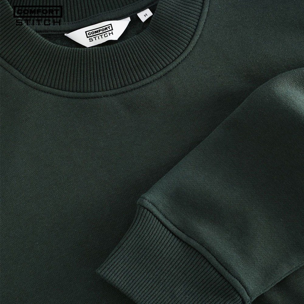 Comfort Stitch Men's Cotton Sweatshirt in Dark Green