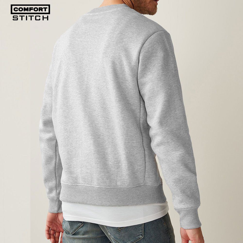 Comfort Stitch Classic Grey Crew-Neck Sweatshirt