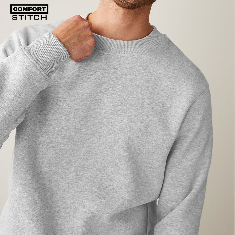 Classic Grey Crew-Neck Sweatshirt