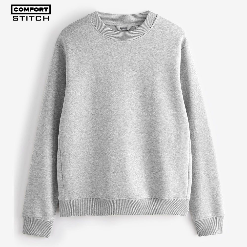 Comfort Stitch Classic Grey Crew-Neck Sweatshirt