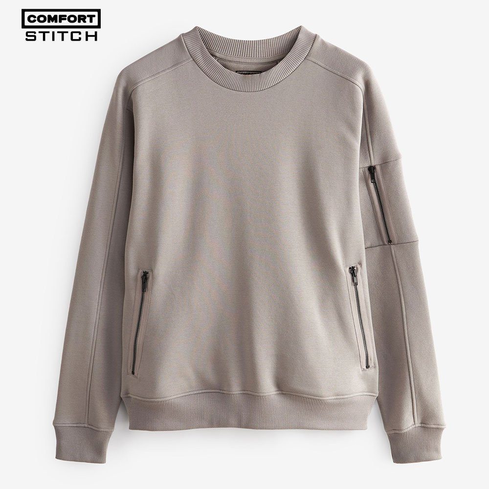 Comfort Stitch Cargo Utility Sweatshirt - Classic Comfort in Light Gray