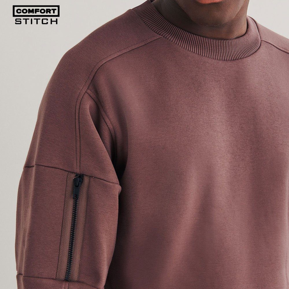 Fig Purple Cargo Utility Sweatshirt - Style Meets Functionality