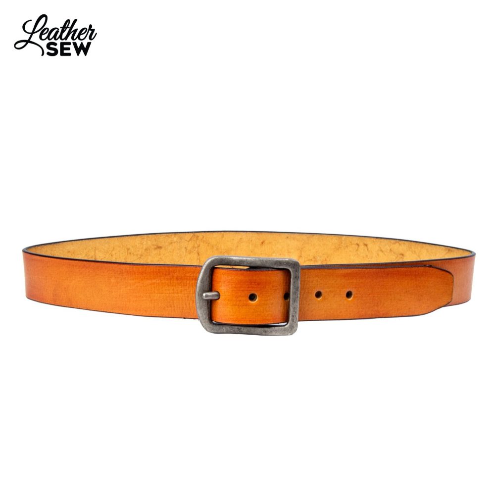 Classic Tan Leather Belt by Leather Sew