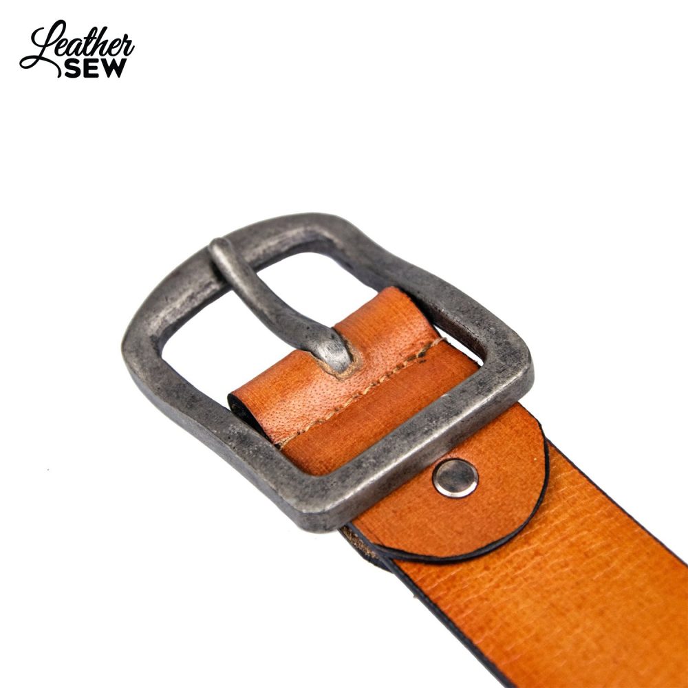 Classic Tan Leather Belt by Leather Sew