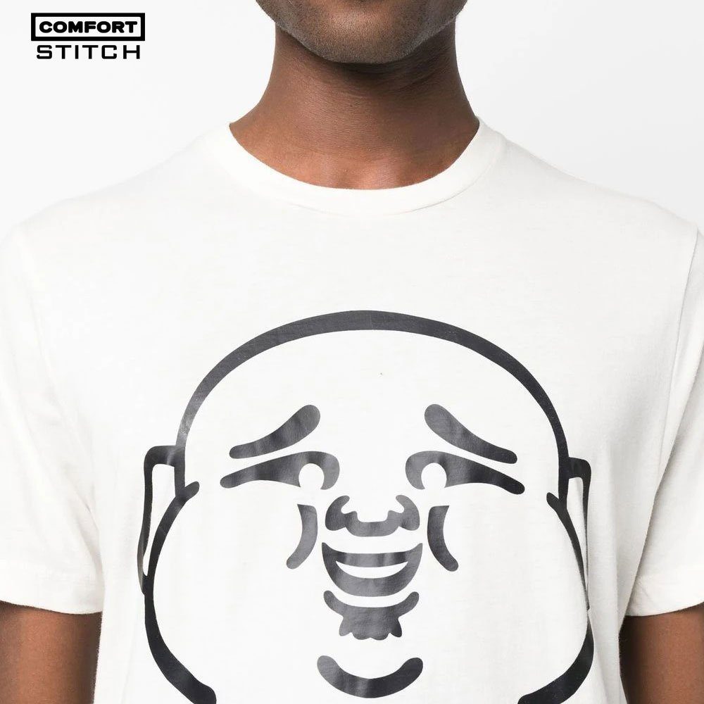 Men's Buddha Face Short Sleeve Crew Neck Tee T-Shirt