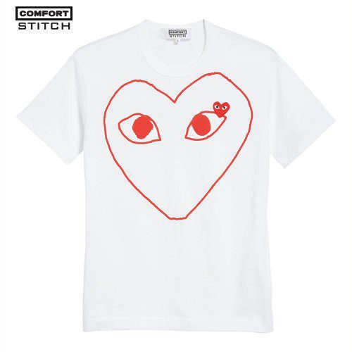 The Red Heart T-Shirt in White - A Casual Essential