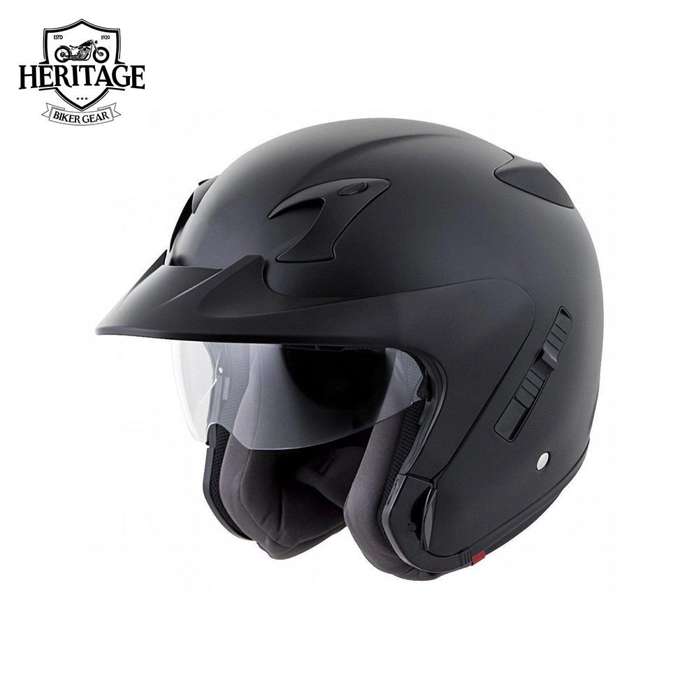 Matte Black Open Face Helmet