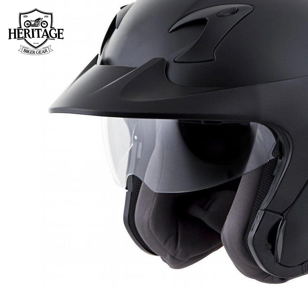 Matte Black Open Face Helmet