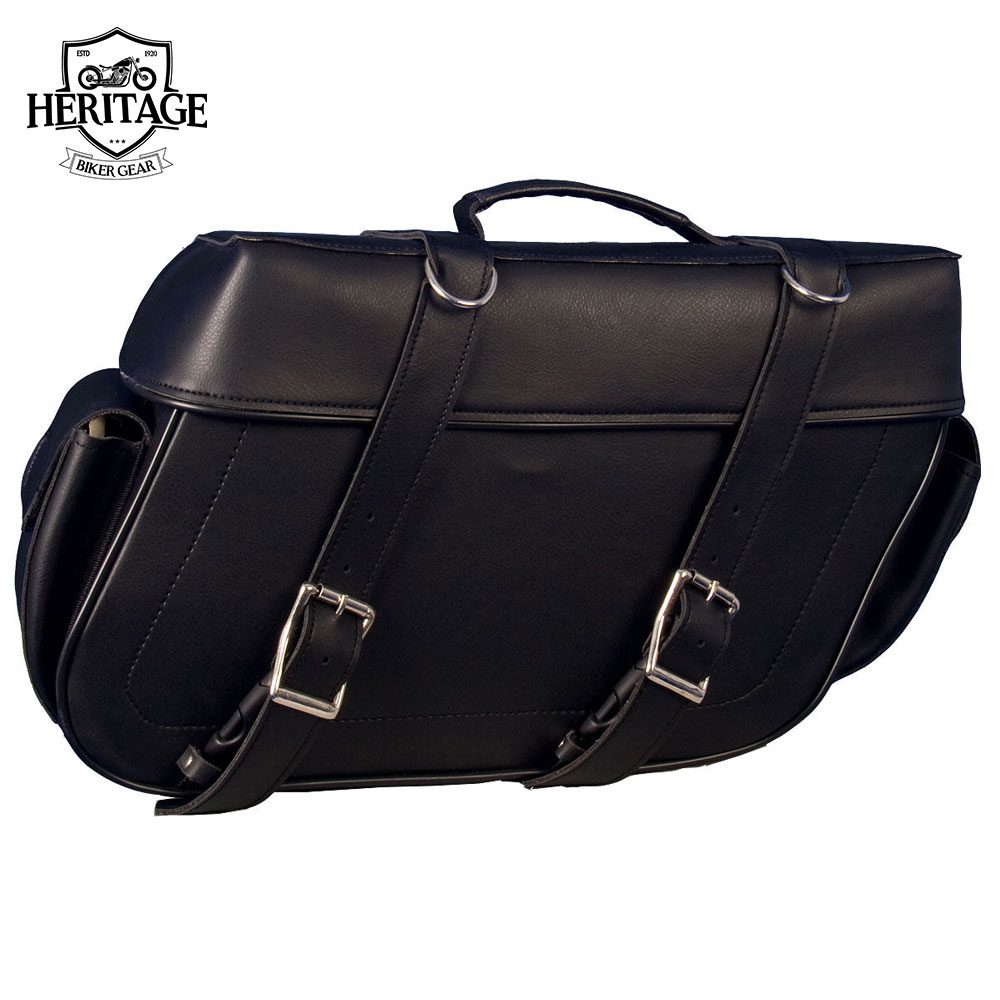 Hot Leather Extra Large PVC Saddle Bags