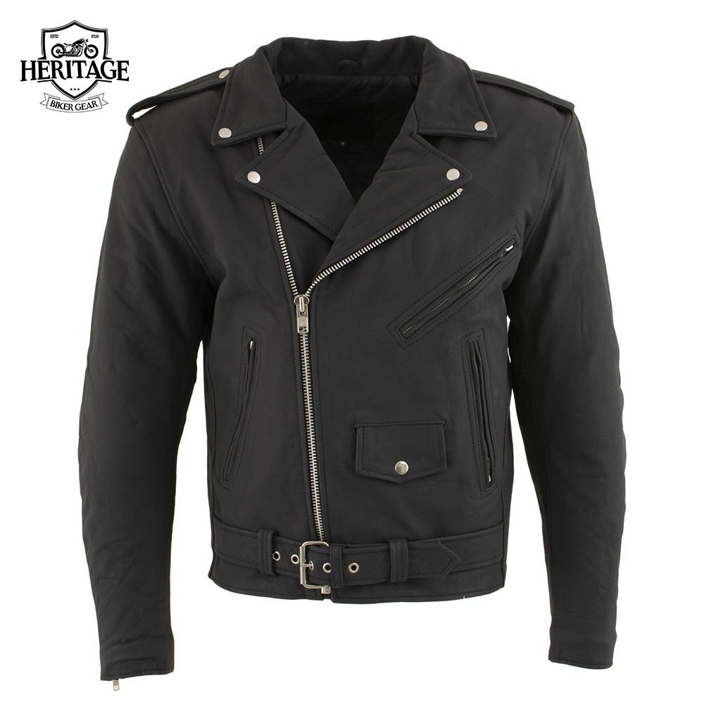 Top-Rated Men's Flat Black Motorcycle Leather Jacket