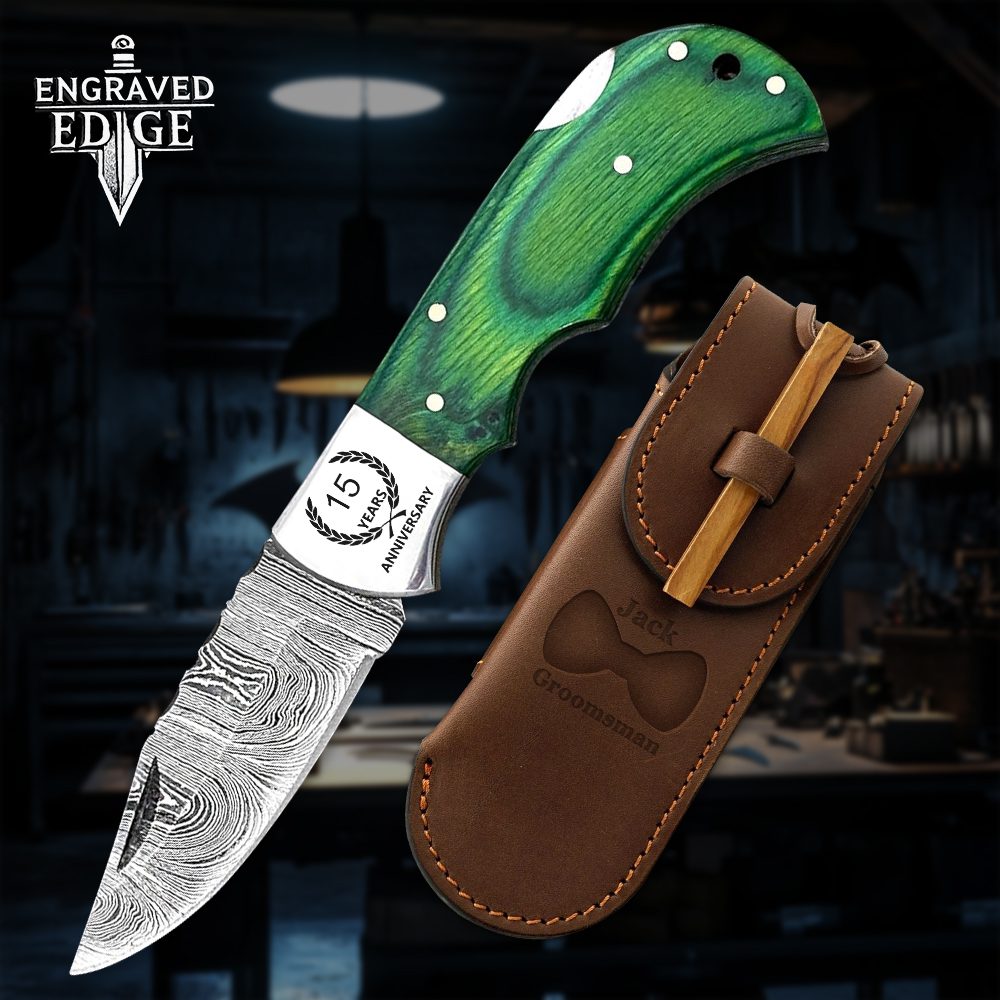 Handmade Damascus Steel Premium Quality Pocket Knife