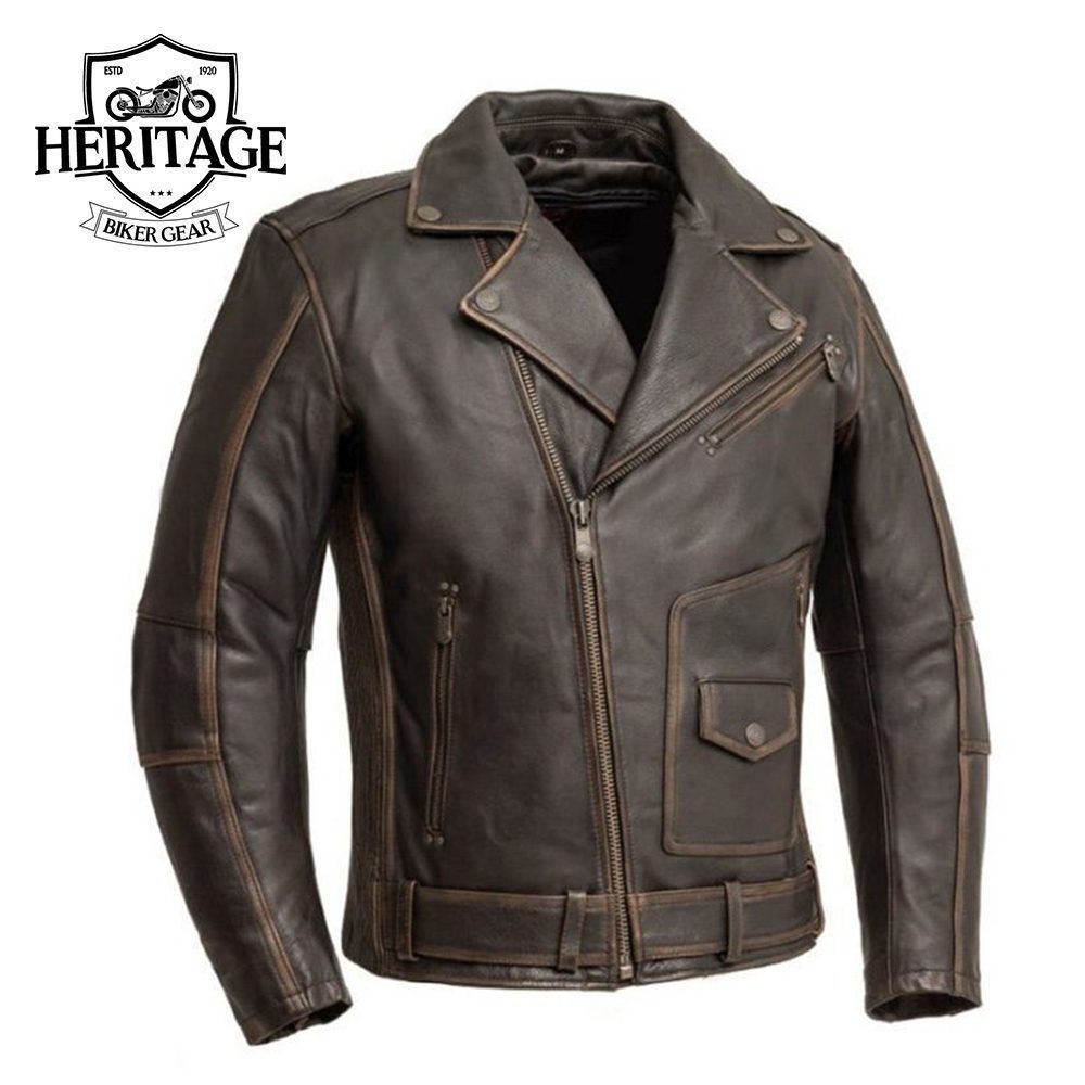 Wrath Men's Motorcycle Leather Jacket