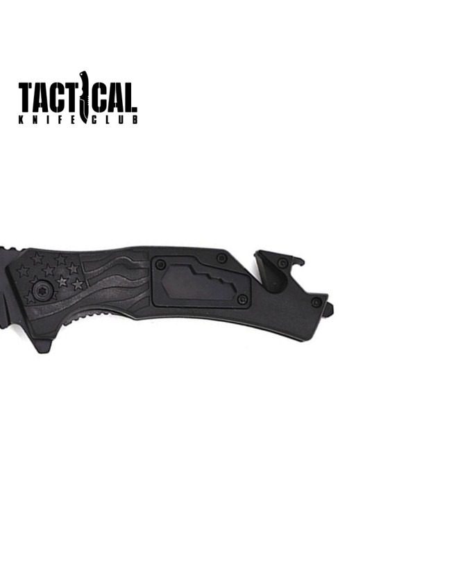 8" Military Tactical Spring Assisted Rescue Multi Tool Pocket Knife