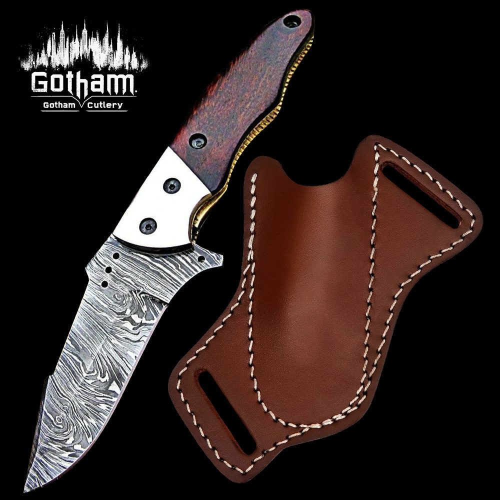 Folding Knife With Wood Handle