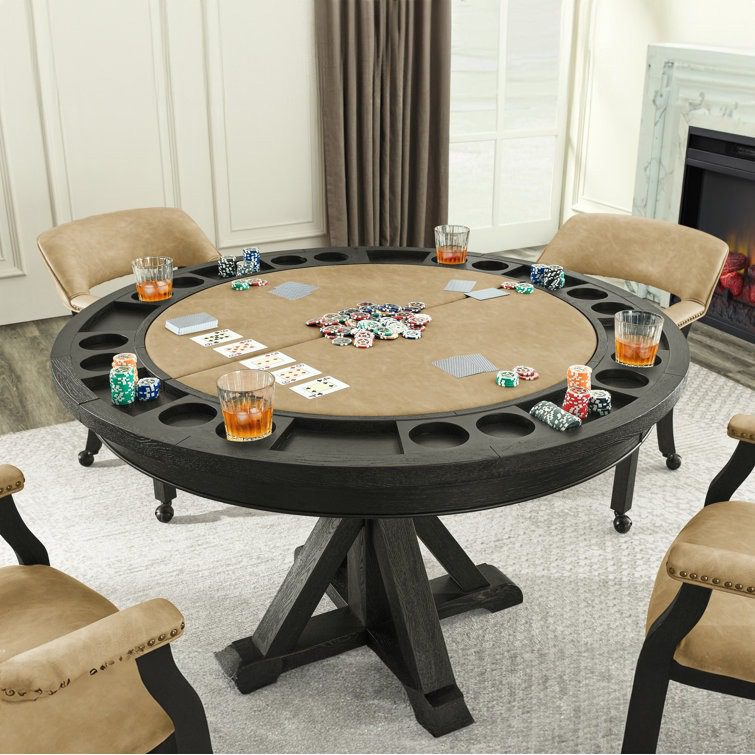 8 - Player Foldable Poker Table with Chairs