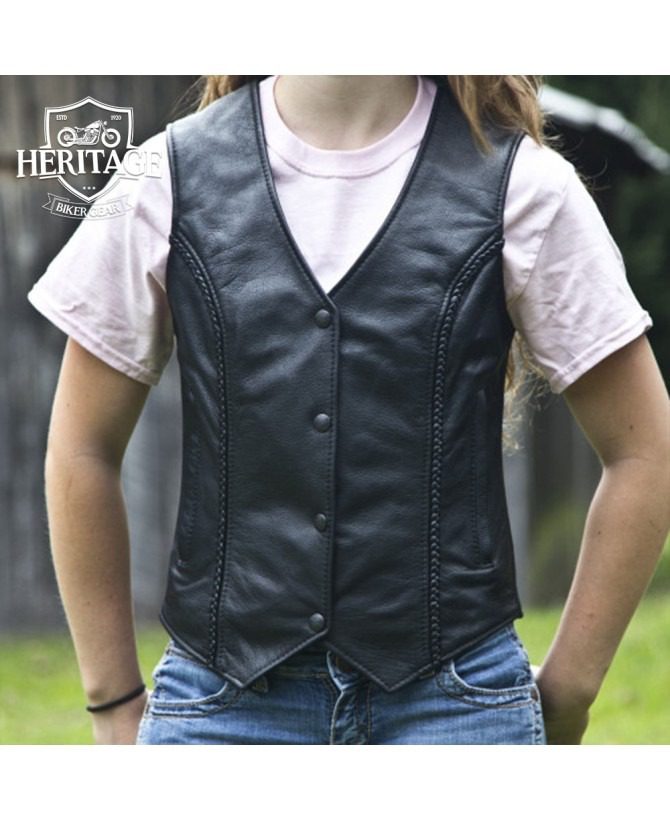 Braided Vest With Zippered Pockets