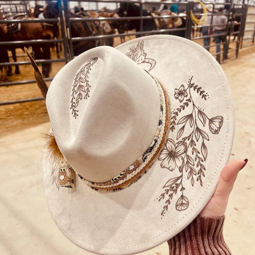 Custom Hand Burned Hat