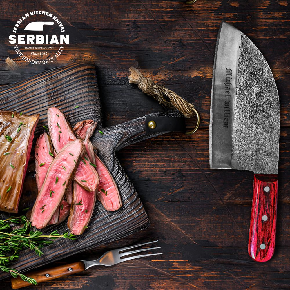 The Kitchen Chef Original - Almazan Hand Forged Serbian Chef Knife