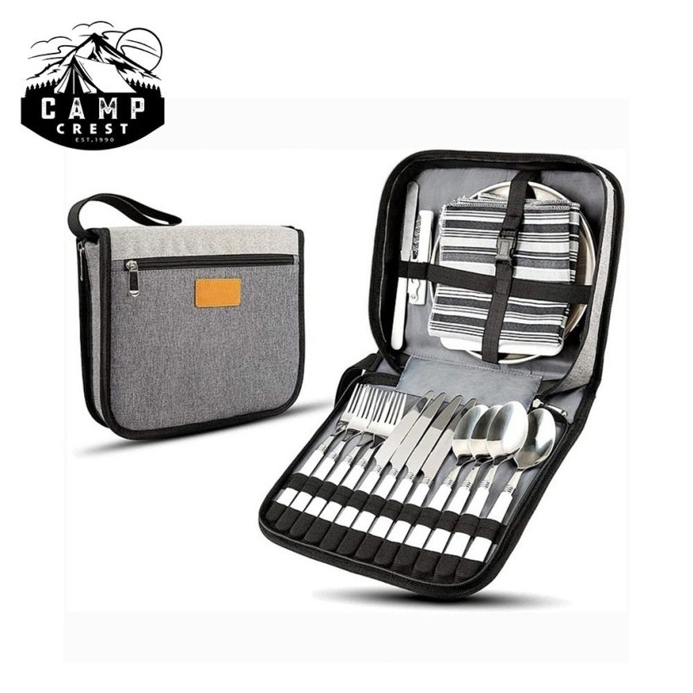 24-Piece Portable Camp Kitchen Utensil Organizer Set