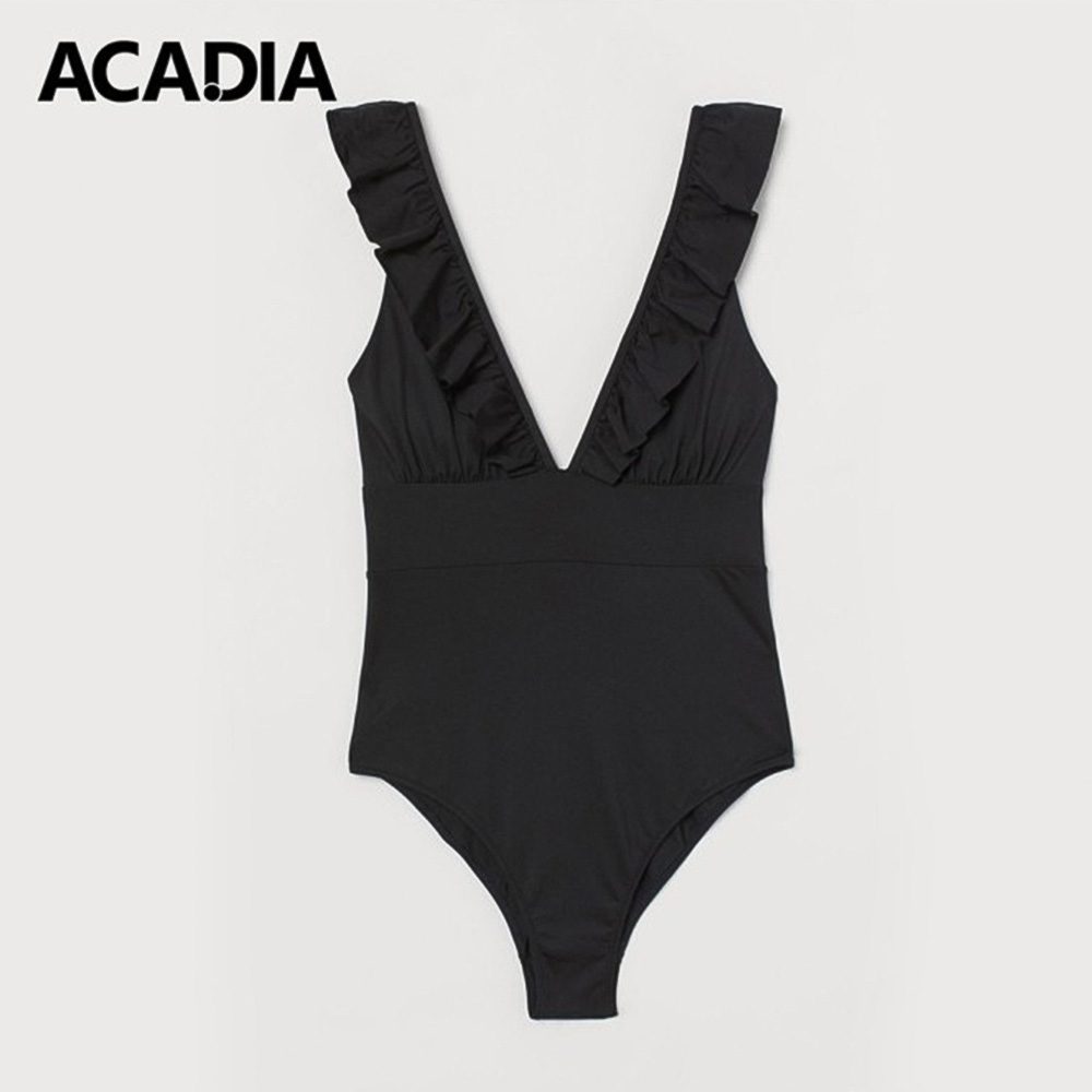 Acadia® Our Padded-Cup V-Neck Swimsuit