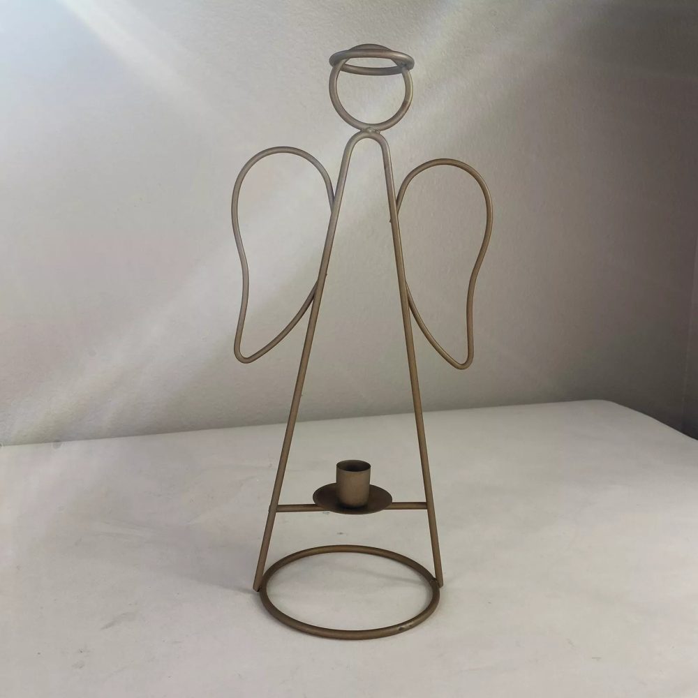 Metal Angel Candle Holder - Elegant Holiday Décor