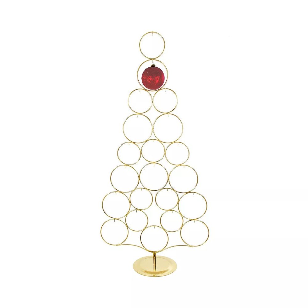 Gold Metal Christmas Tree Ornament Rack